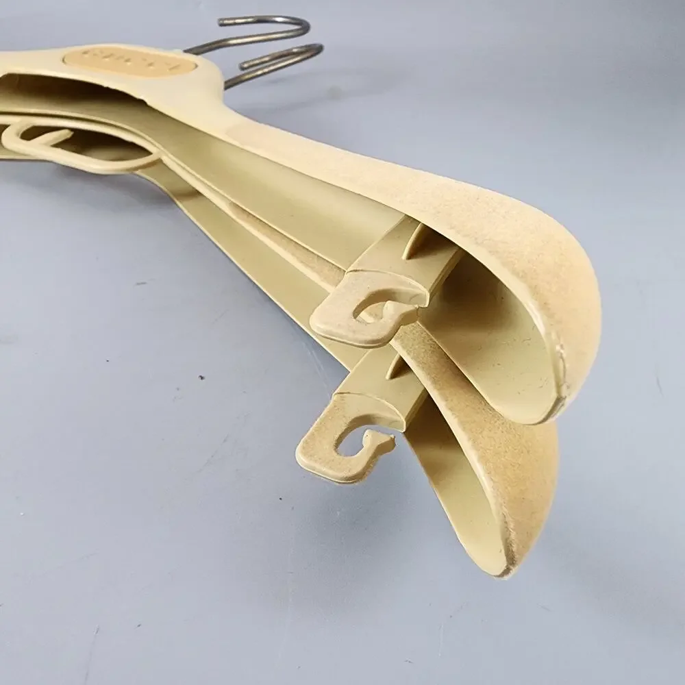 Gucci Clothes Garment Hanger Lot of 2 Plastic Metal Velvet Gold 14